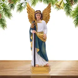 Diyalo Catholic Church Archangel Raphael Statue Resin Saint Rafael Figurines Bookshelves Desks Decor