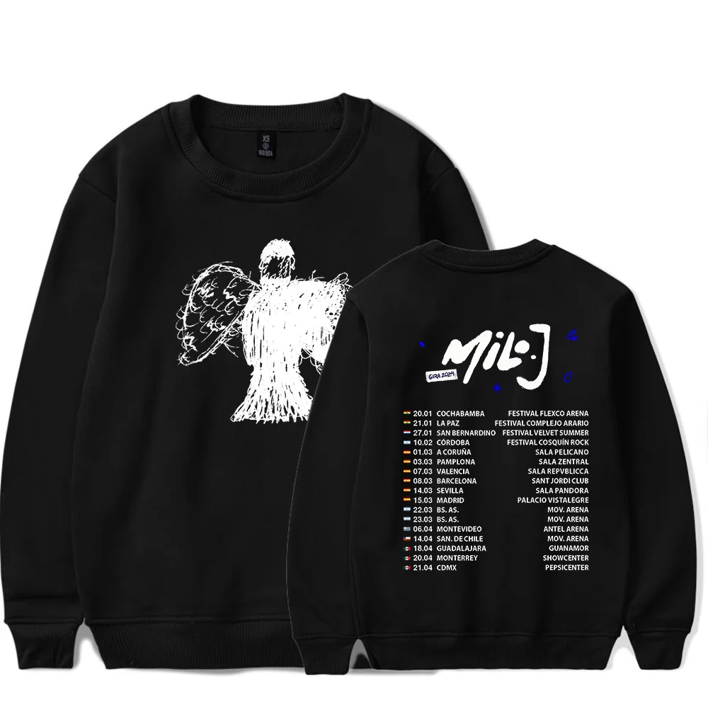 

Milo J 2024 Tour Merch crew neck Sweatshirt Men Women Popular Graphics Print Unisex Trendy Casual Streetwear Sweatshirt