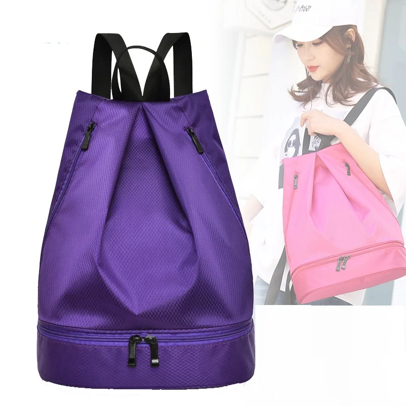 Waterproof Swimming Backpack Bag Wet And Dry Separation Bag Women Gym Bags With Shoe Compartment Large Travel Sports Beach Bag