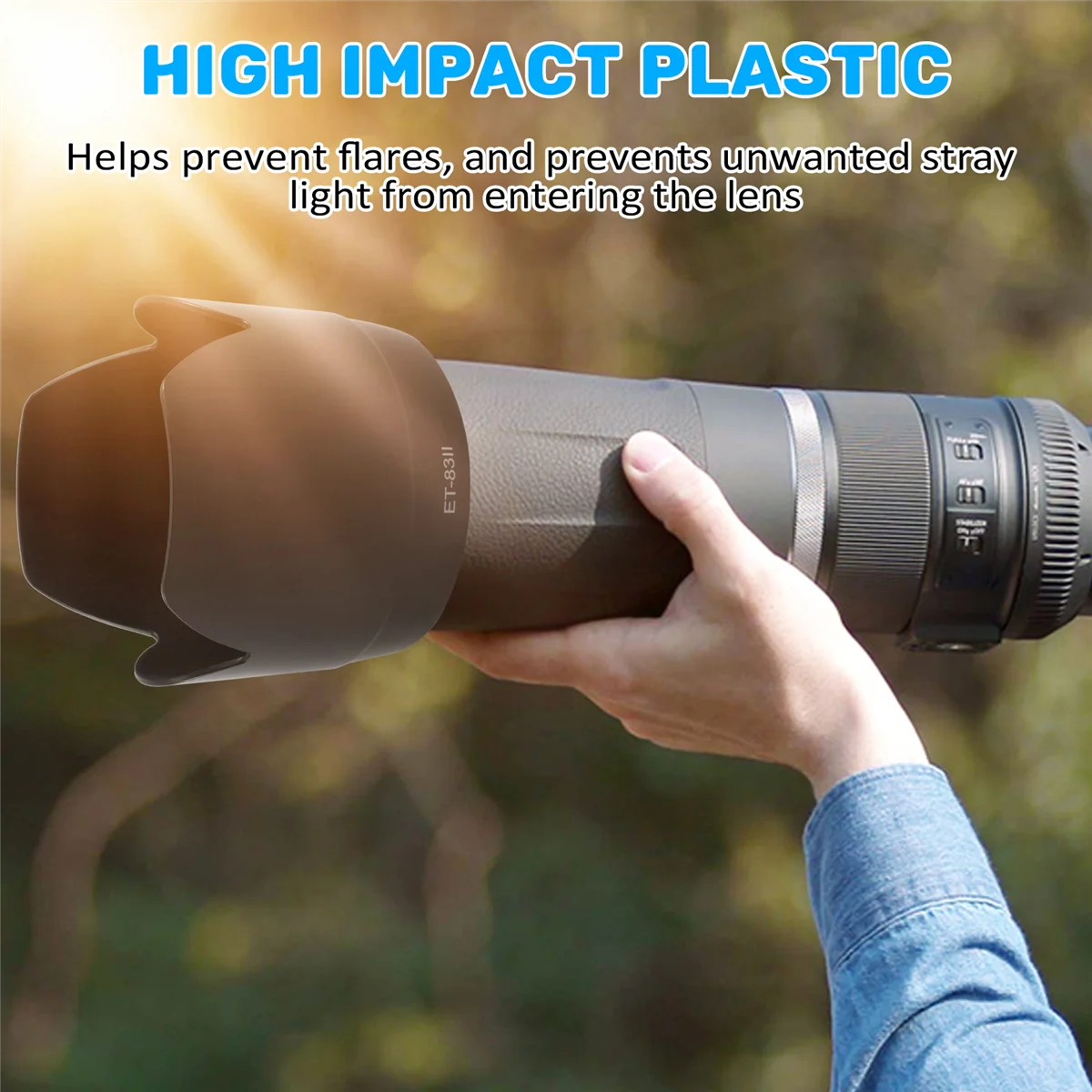 غطاء عدسة BISMZ ET-83II لكاميرات كانون 70-200 ملم f/2.8