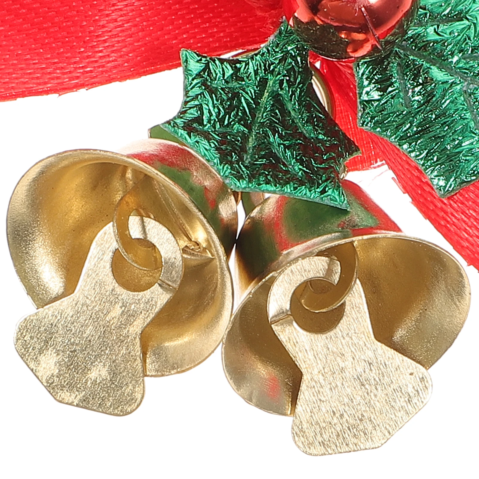 

12 Pcs Bell Mini Bow Ornament Miniature Red Bows with Bells Hanging Bowknot Ornaments for Christmas Tree