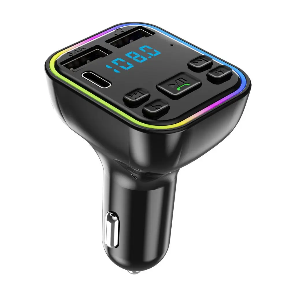 Interior Accessories Dual USB Power Adapter FM Modulator Car FM Transmitter Car Accessories USB Charger Bluetooth Car Charger