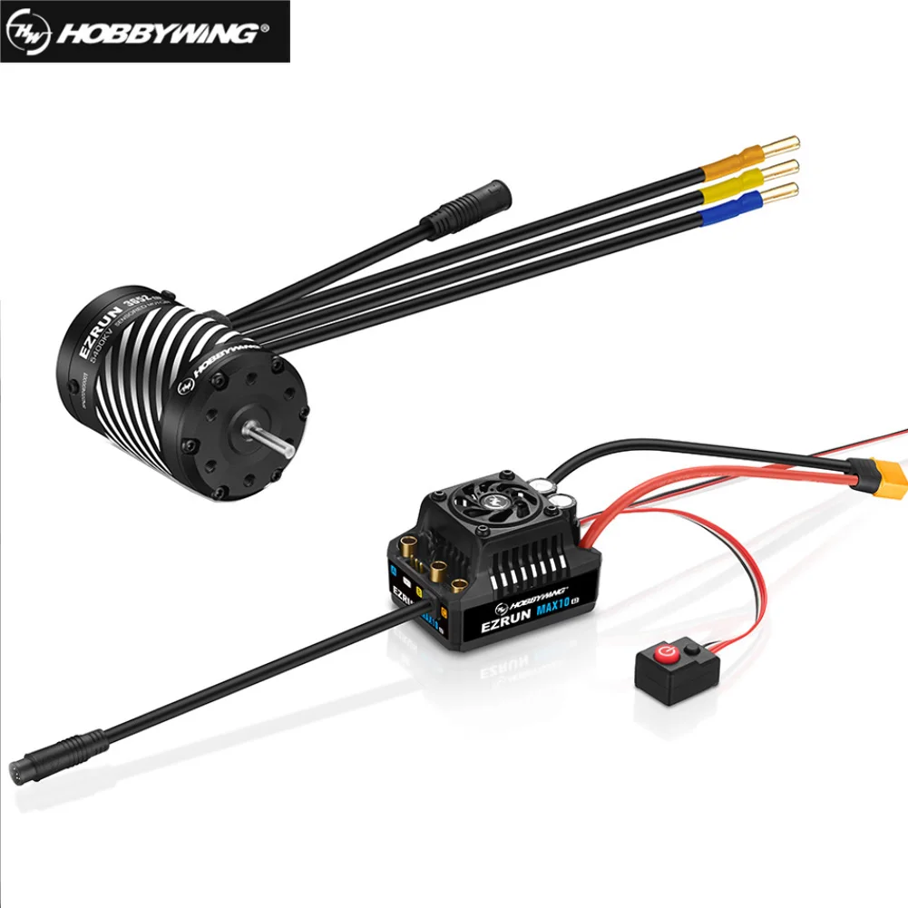 

Hobbywing EzRun MAX10 G2 80A/140A Waterproof Brushless ESC with 3652/3665 G3 Turbo Inductive Brushless Motor for 1/10 RC Car