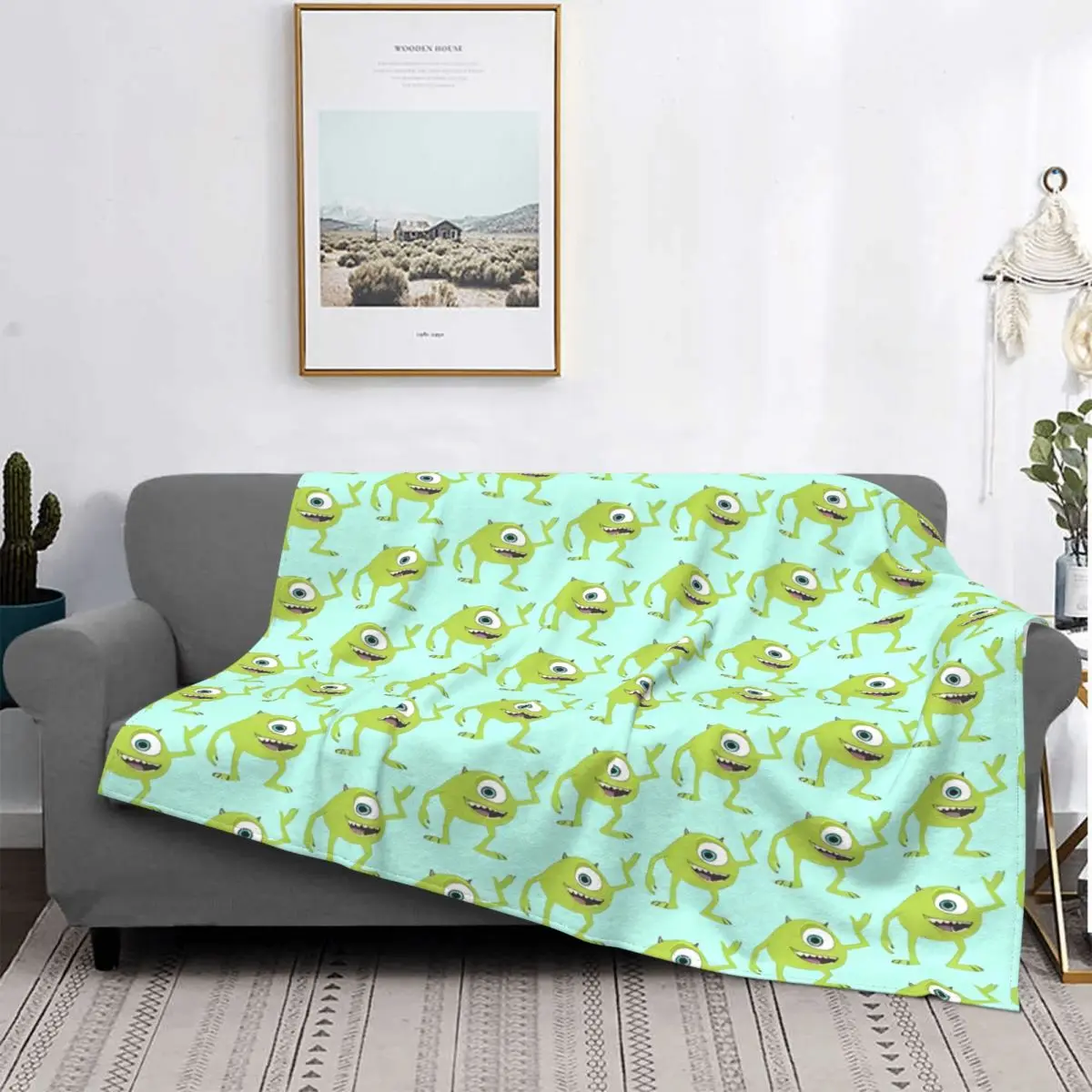 Mike Wazowski Pattern 2024 An Ultra-Soft Micro Fleece Blanket