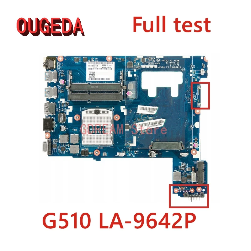 

OUGEDA LA-9642P 90003691 90003684 laptop motherboard for Lenovo Ideapad G510 socket PGA 947 HM86 GMA HD4600 DDR3 Mainboard