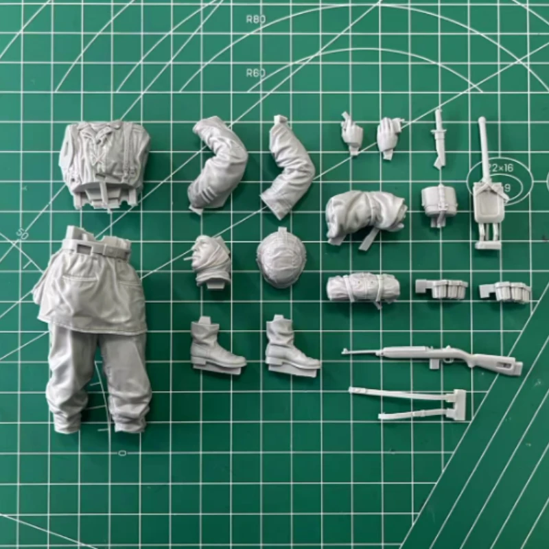 Figura de resina a escala 1/16, Kit de modelo ensamblado, historia, Hobby militar, soldado ahumado en miniatura sin montar y sin pintar