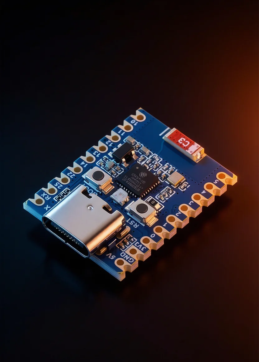 placa-de-desenvolvimento-mini-esp32-h2-com-esp32-h2fh4s-integrado-e-processador-de-96mhz-flash-de-4mb-embutido-suporta-ble-zigbee-thread-w
