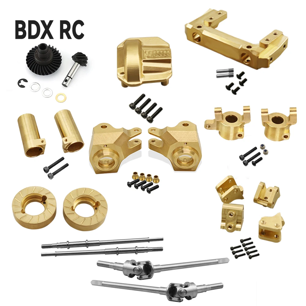 AR44 Mosiężna pokrywa mechanizmu różnicowego Zwrotnice Wspornik serw Przeciwwaga dla 1/10 AXIAL SCX10 II 90046 90047 Części zamienne