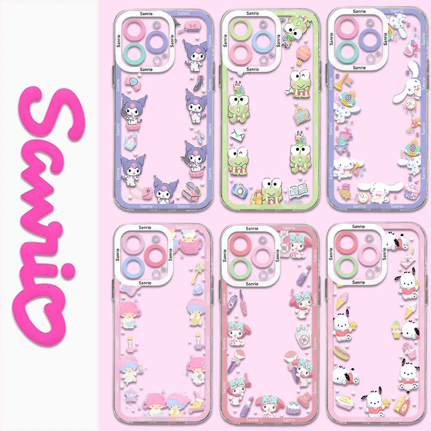 Cute Kuromis Pochaccos Clear Case For Samsung A73 A72 A71 A55 A52 A51 A50 A42 A35 A33 A32 A31 A30 A24 A23 A22 A13 5G Cover