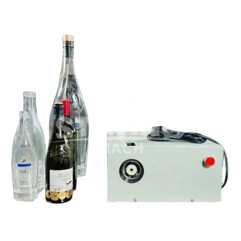 Semi-Automatic Wine Whisky Bottleneck Shrinking Belt Machine Easy To Operate Pvc Bottle Heat Shrinkable Sleeve Machine