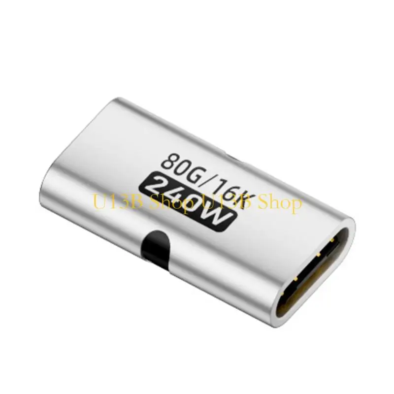 U13B Metal USB4.0 Adapter Converters Featuring 80Gbps Fast Transmission 240W Charging for Reliable Performances