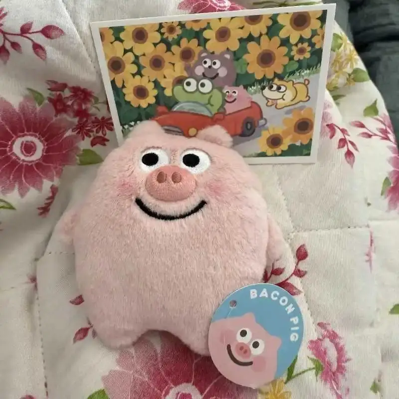 1 قطعة حقيبة سلسلة مفاتيح سحرية لطيف الوردي خنزير لحم الخنزير المقدد أفخم دمية لعبة دمية يد على ظهره قلادة لينة محشوة ألعاب حيوانات لجميع الأعمار #6