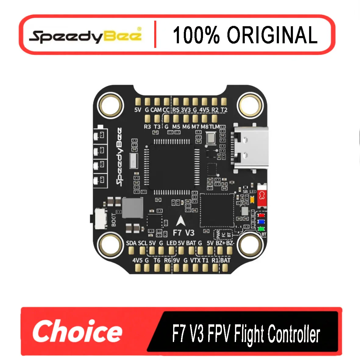 SpeedyBee F7 V3 Flight Controller STM32F722 BMI270 Barometer 500MB Blackbox Built-in WiFi Bluetooth 3-6S for RC Drone