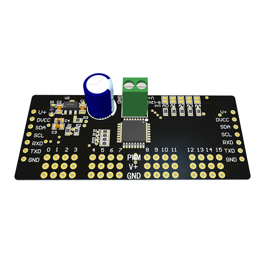 Placa de servocontrolador PWM LU9685 de 16 canales, interfaz IIC, controlador de módulo LU9685 para Arduino Robot o ra-spberry pi