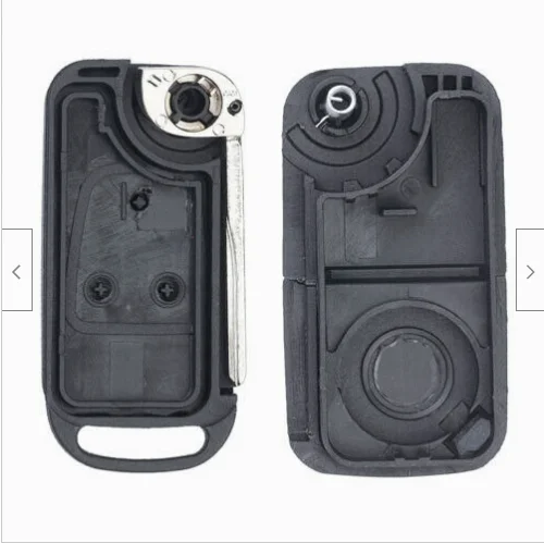 KEYECU 2 Button Flip Remote Key Shell Case Fob for Mercedes Benz C E ML S CL HU64 Blade