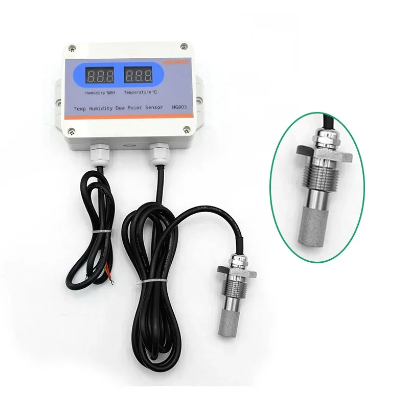 HG803 Stainless Steel Flange Dew Point Sensor High Temperature And Humidity Transmitter For Agricultural Fertilizer Factory