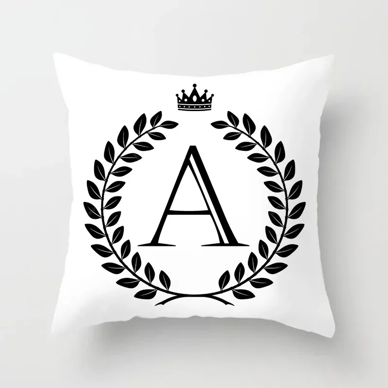 26 Alphabet Print Decorative Pillowcase Living Room Office Ornaments Home Pillowcase