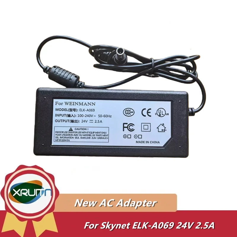 

Новое зарядное устройство переменного тока 24 В 2,5 А для медицинского блока питания Skynet WEINMANN 60 Вт ELK-A069