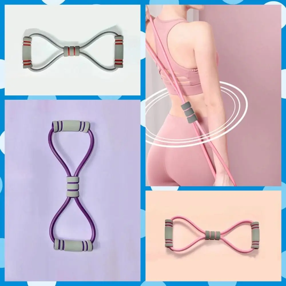 

Durable Bolded Figure 8-Shaped Tensioner TPE Tube Not Easily Deformed Tension Rope Elongated Yoga Elastic Band Female