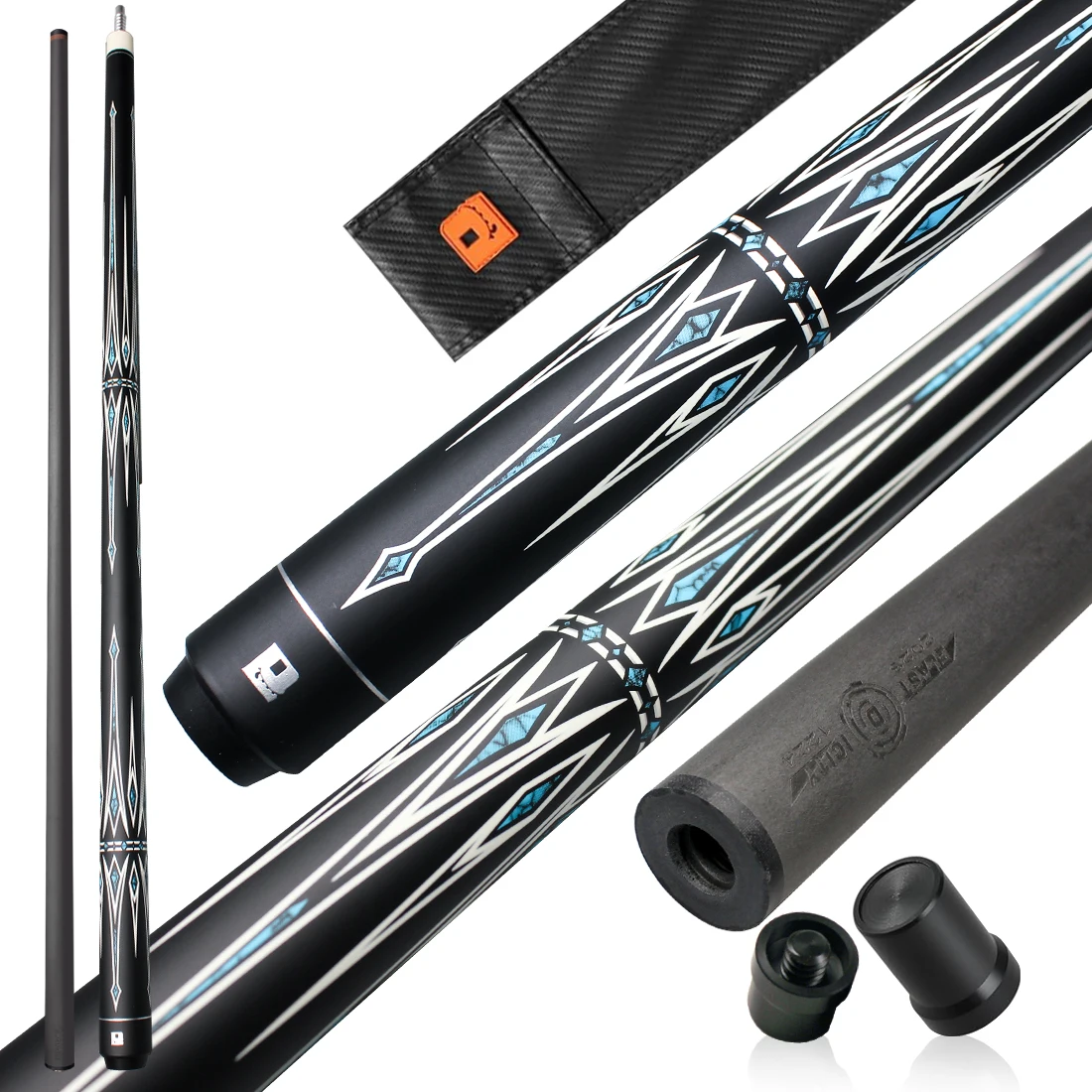 Little Monster BD Carbon Fiber Pool Cue Stick,12.5mm Low Deflection Shaft Billiard Cue Sticks,Pool Table Sticks Queue