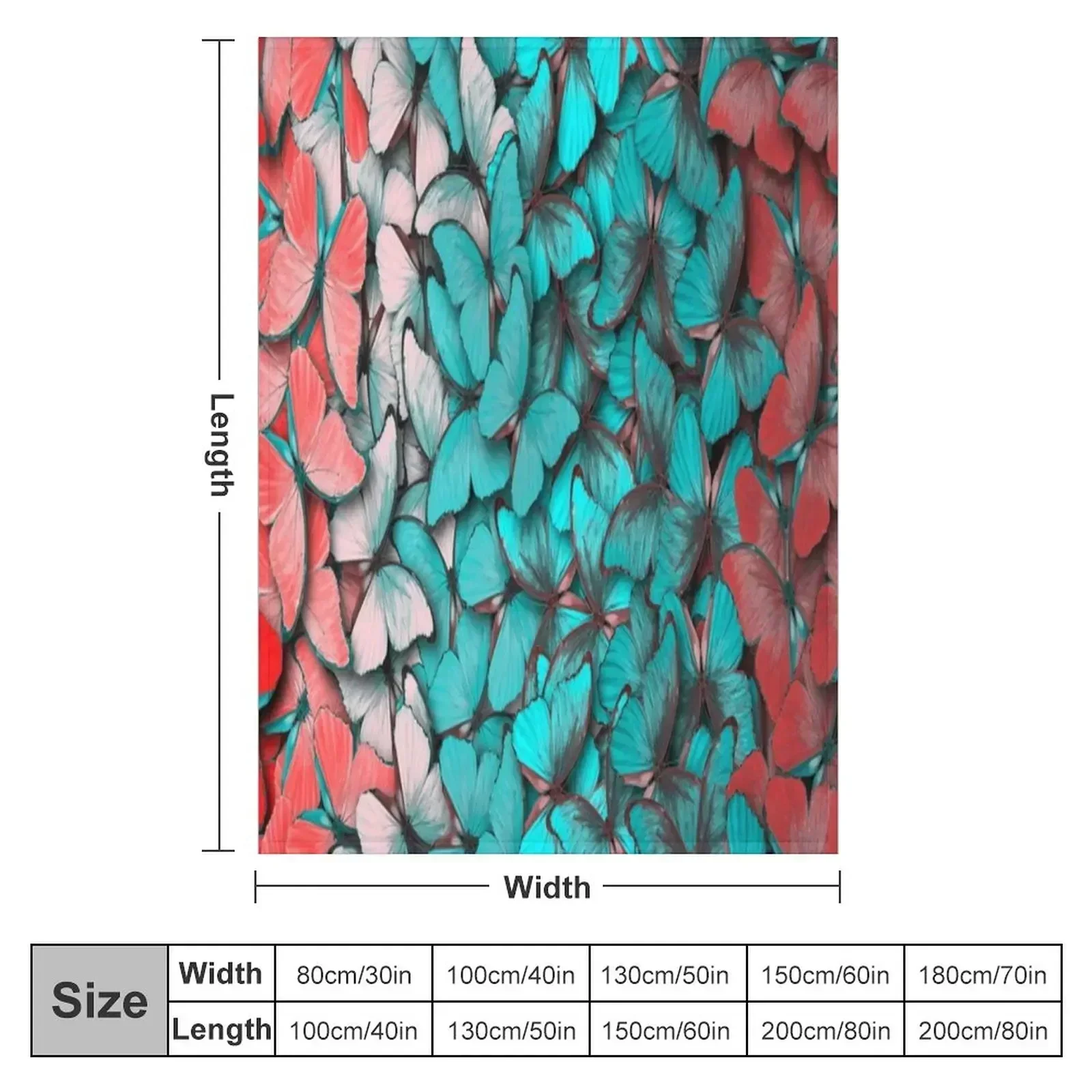 New Rainbow butterflies classic Edit Throw Blanket Flannel for babies Winter beds cosplay anime Blankets