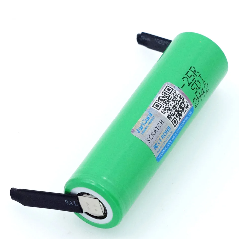 حار LiitoKala جديد الأصلي 18650 بطارية 2500 مللي أمبير INR 1865025 R 3.6V تفريغ 20A بطارية طاقة مخصصة + ورقة النيكل DIY