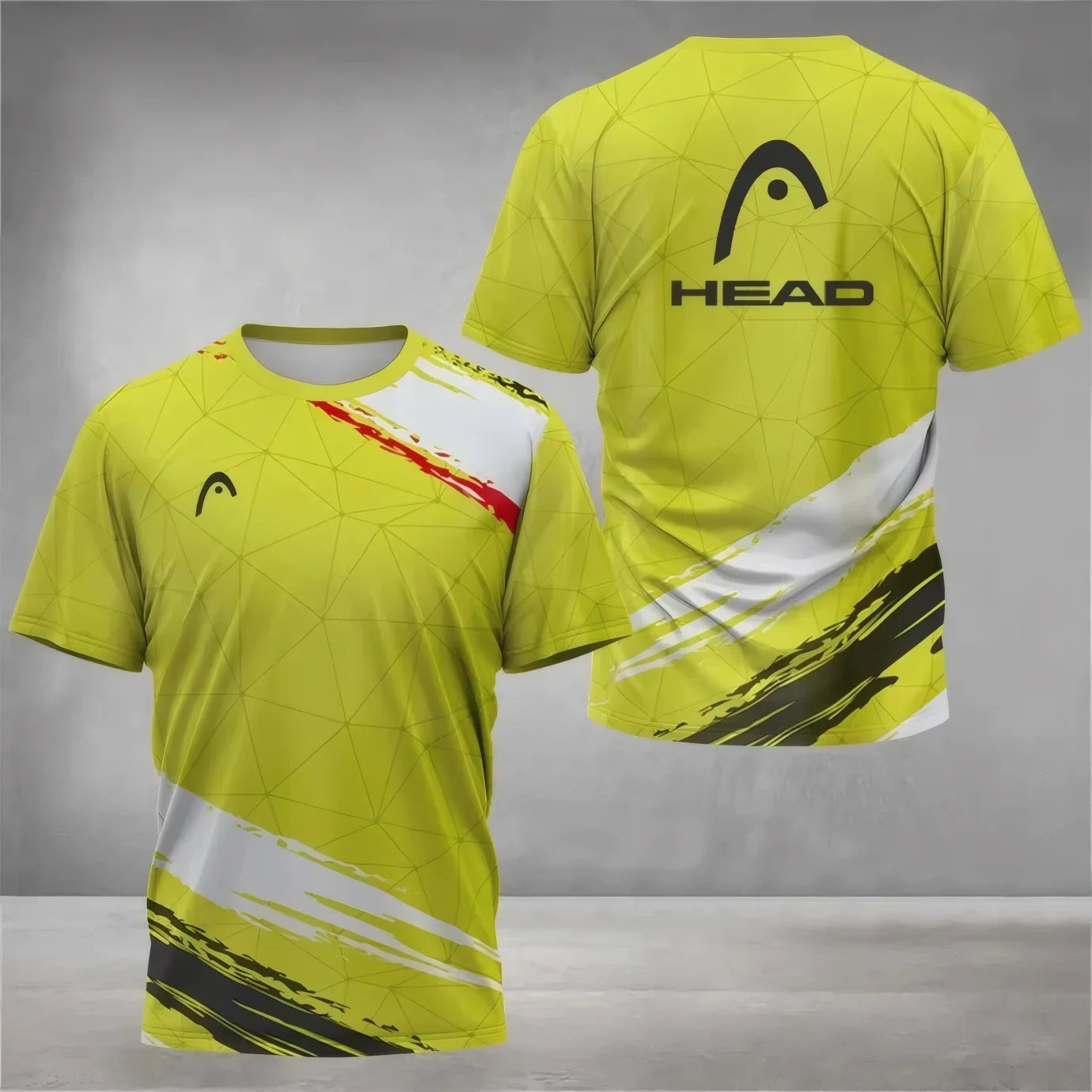 

Summer breathable men's T-shirt, outdoor badminton and table tennis jersey, O-neck short-sleeved loose top