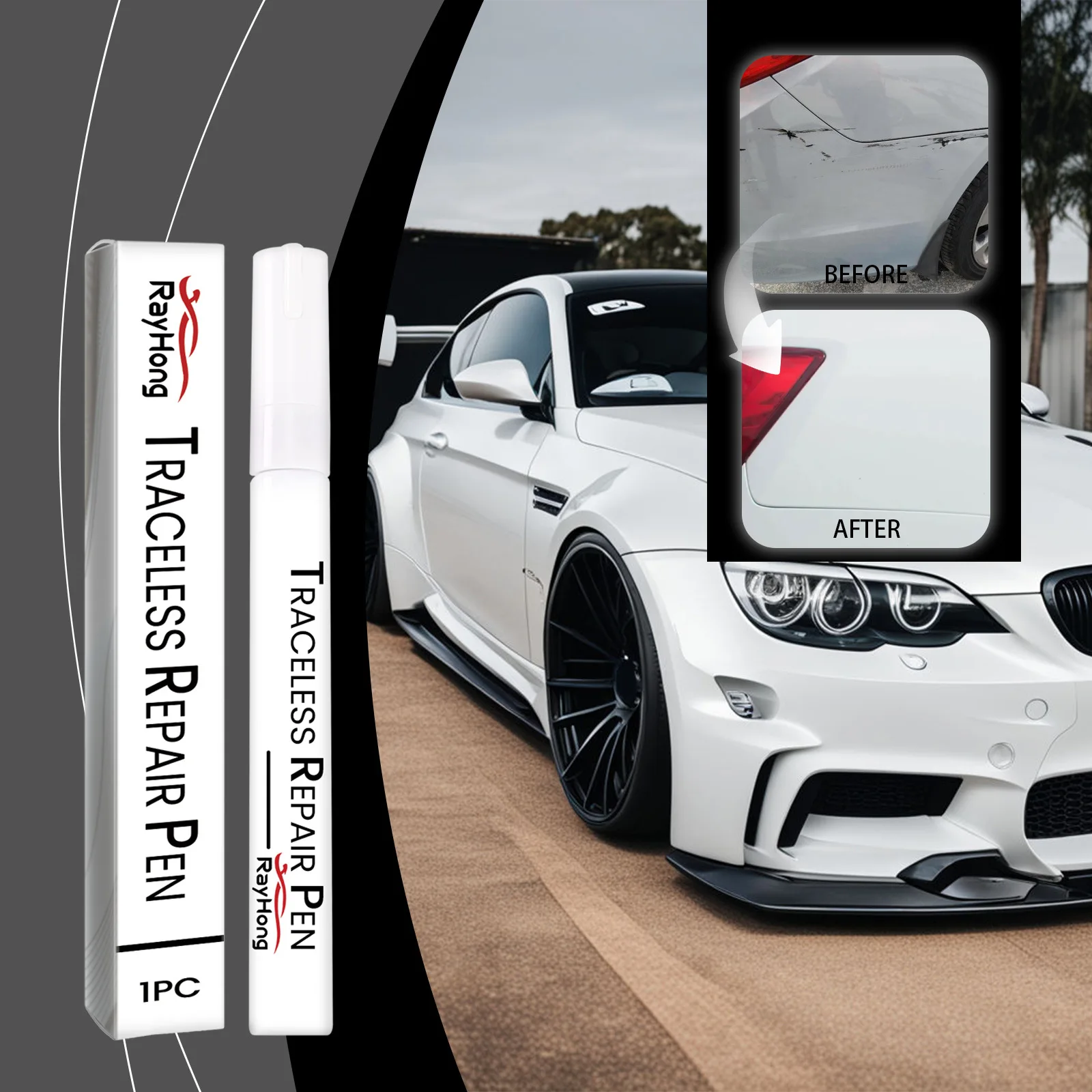 

1pc Car Touch Up Paint Pen - Scratch Chip Repair Kit for Minor Vehicle Damage, Quick Dry Auto Paint Marker for Color Restoration