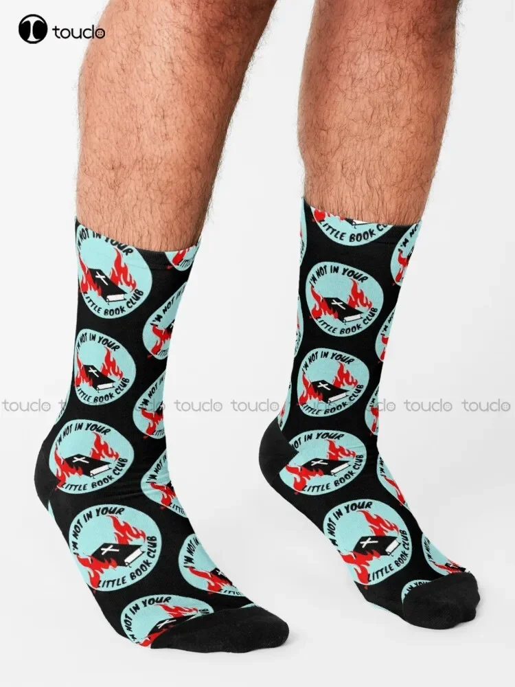 أنا لست في كتابك الصغير جوارب النادي الأبيض طاقم الجوارب الرجال شخصية مخصصة للجنسين الكبار في سن المراهقة الشباب الجوارب 360 °   الطباعة الرقمية