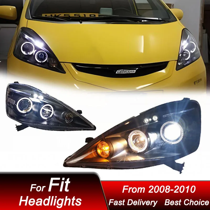 

Car Headlights For Honda Fit GE8 2008-2010 new style full LED Assembly Upgrade High Configure Projector Lens Accessories Kit