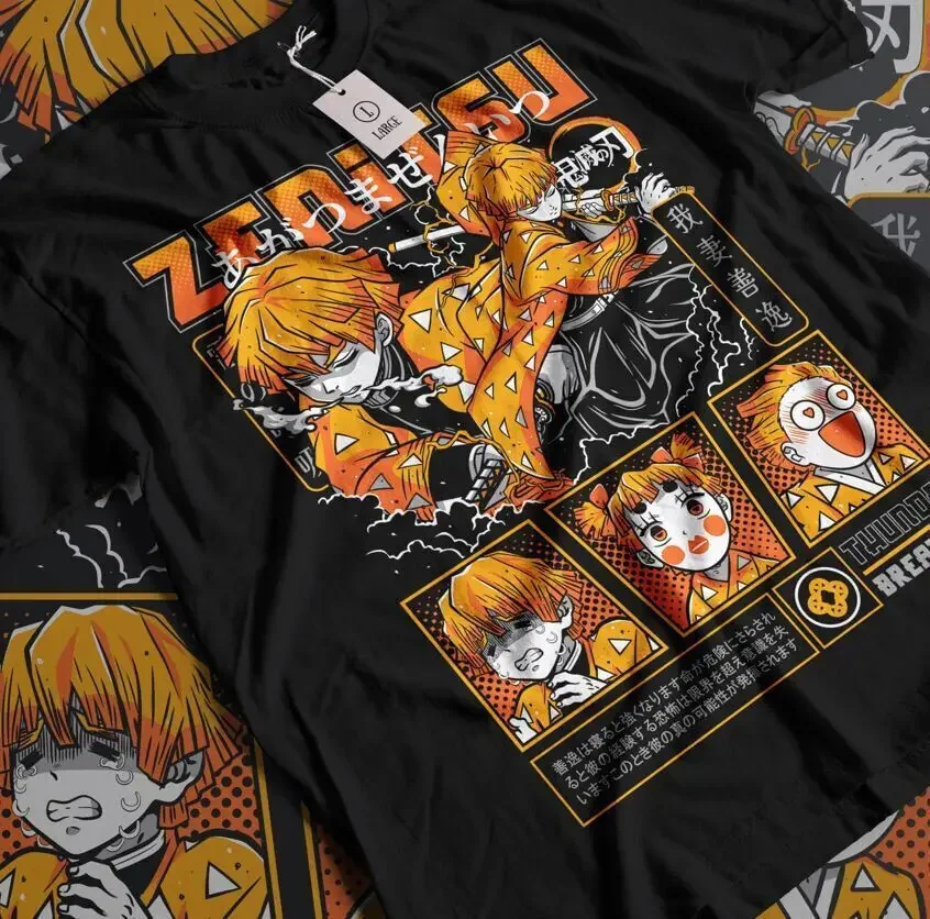 

Agatsuma Zenitsu Demon Slayer Anime Manga Tanjiro Kimetsu no Yaiba T-Shirt