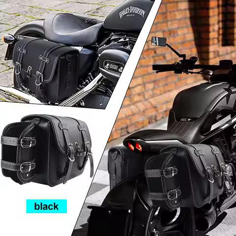 Motorcycle Universal SaddleBag Large Capacity Motorbike Side Bags Storage Tool For Harley Sportster XL 883 Honda Yamaha Suzuki
