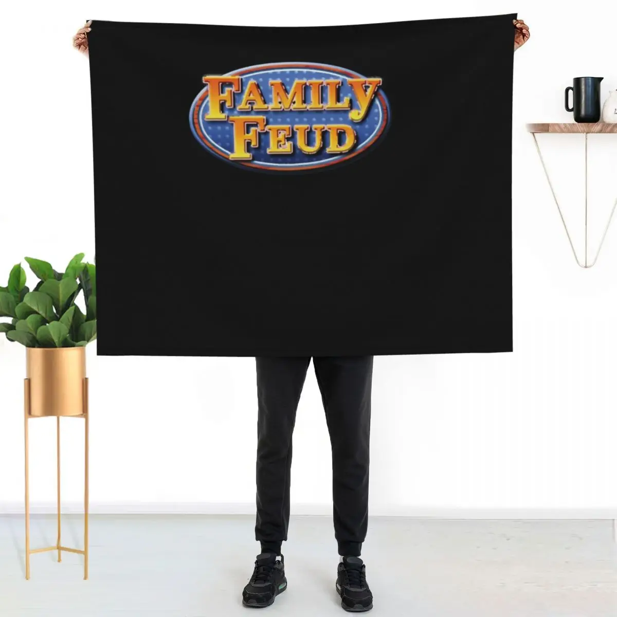 Cool Family Feud Game Show, Retro 90s Family Feud, Cool Graphic, Amazing Idea Throw Blanket