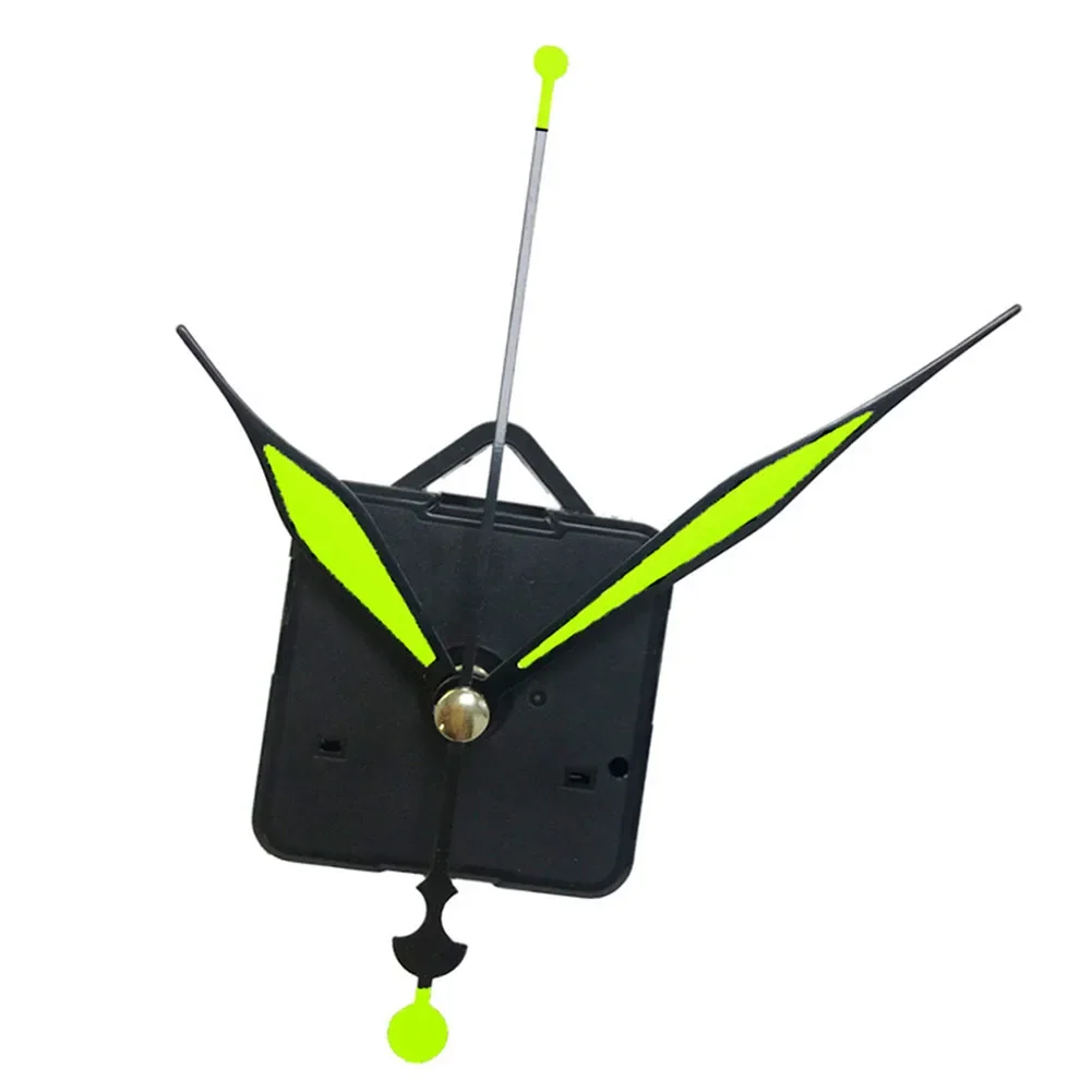 DIY Quartz Clock Movement With Luminous Fluorescent Green Hands Wall Clock High Quality Step Mechanism Repair Parts Kit