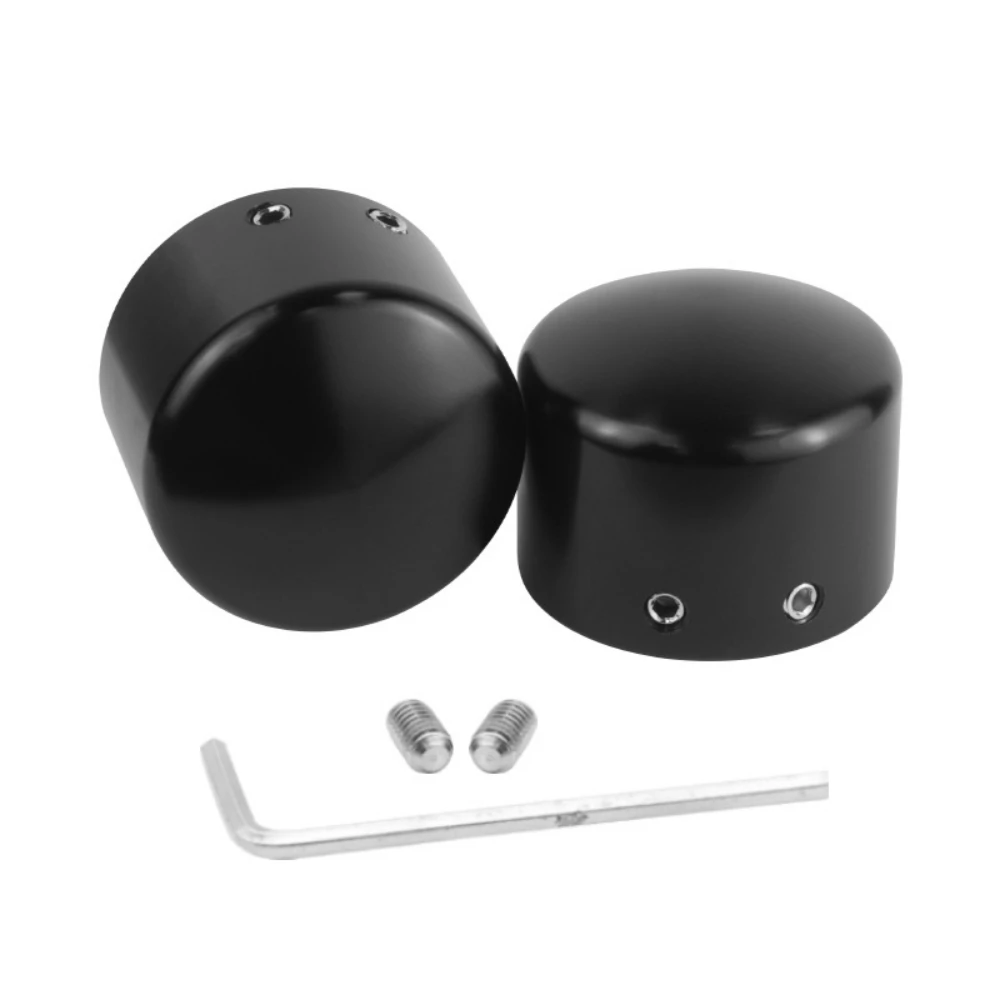 

CNC Aluminum Motorcycle Front Axle Nut Covers Caps Fits for Harley Softail Sportster Road King Street Glide 2002-2024