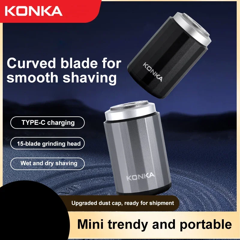 2024 NEW Type-c Rechargable Mini Portable Waterproof Electric Shaver  Strong High Speed Long Endurance Suitable Wet and Dry