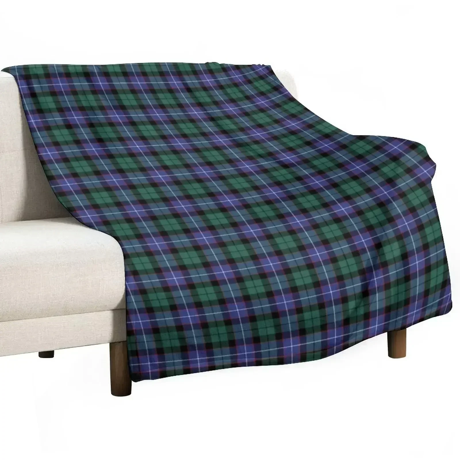 

Clan Mitchell Tartan Throw Blanket Plaid on the sofa Hair Blankets