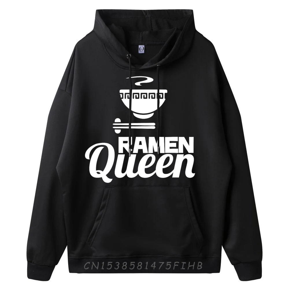 Women's Ramen Queen Featuring Japanese Noodle Bowl Sweatshirts Men Graphic Natural Mens Hoodie