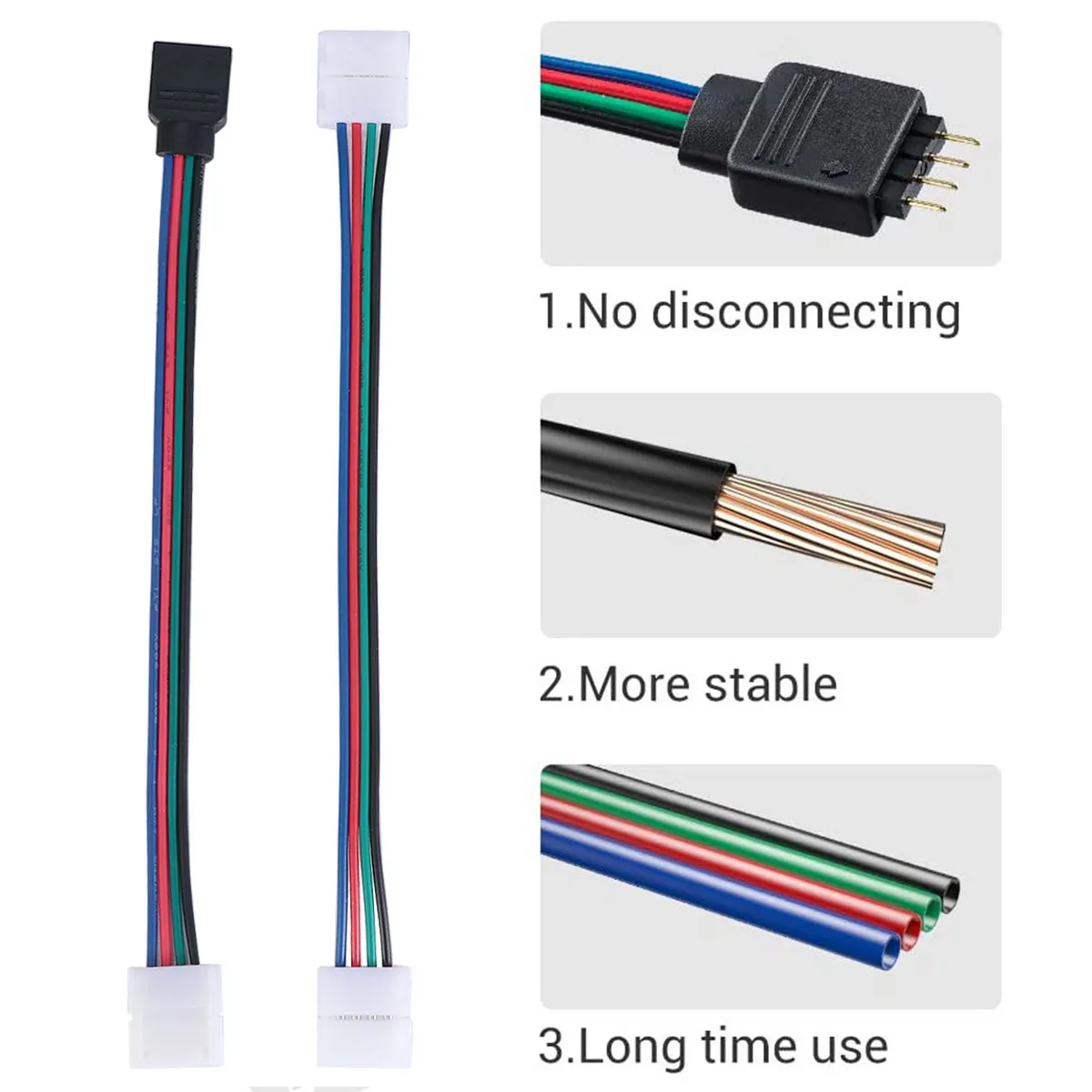 1Set المهنية Rgb LED شرائط مصباح موصل دائم مرنة داخلي ديكور المنزل ملحق LED شرائط مصباح موصلات