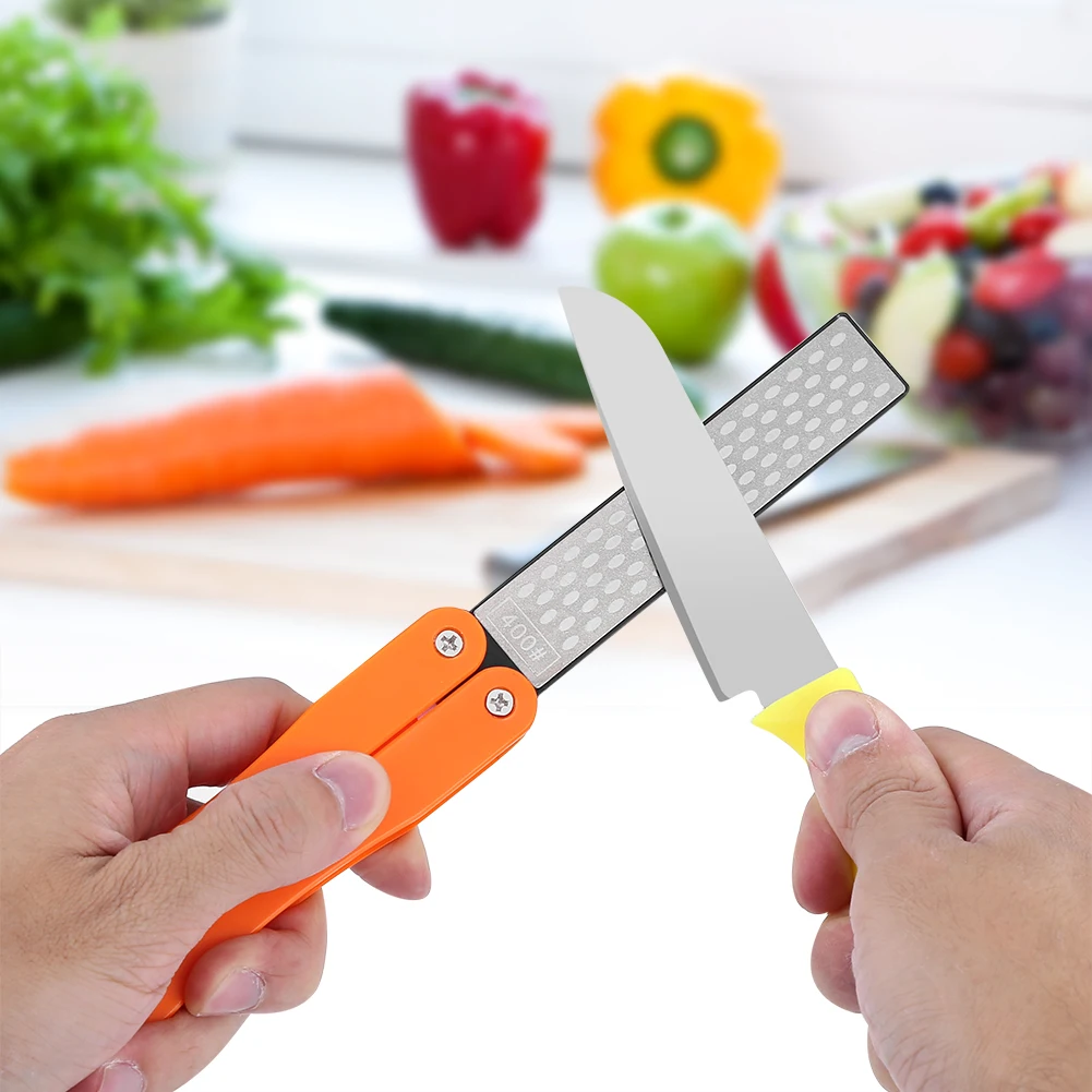 Outdoor Camping Folding Double Sided 400/600# Sharpener Stone Whetstone Stones Sharpening Tool Sharpener Stone Sharpening Stone