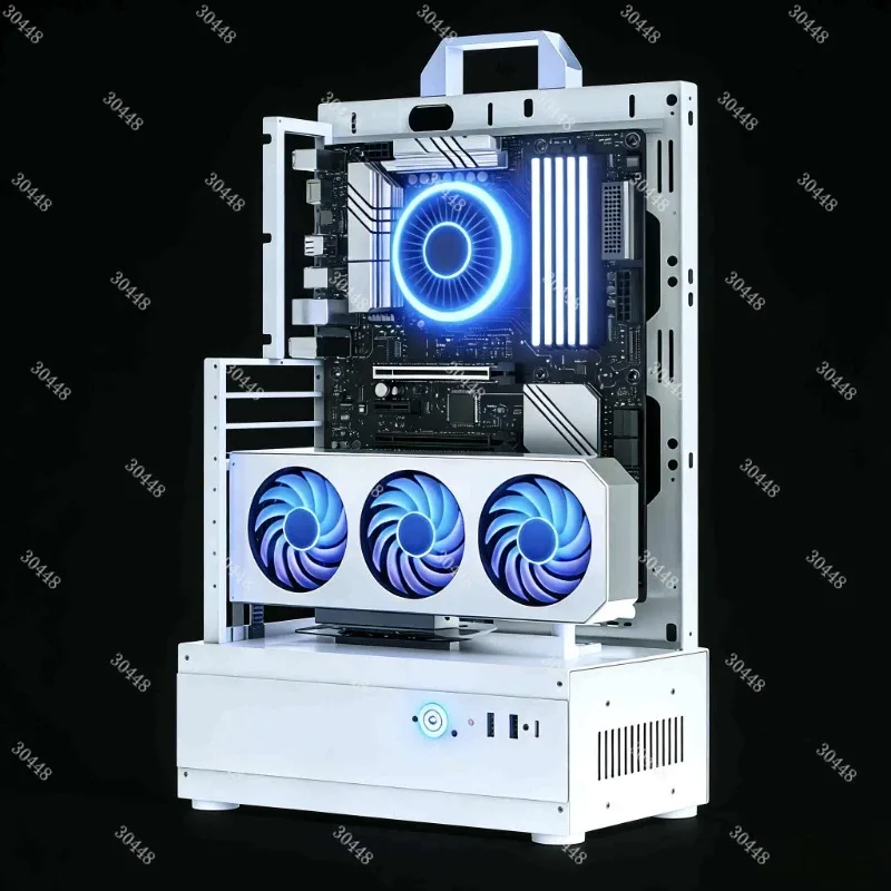 Open Chassis 240/360 Water-cooled Air-cooled Rack Atx/matx Graphics Card Vertical Desktop Host Small Chassis