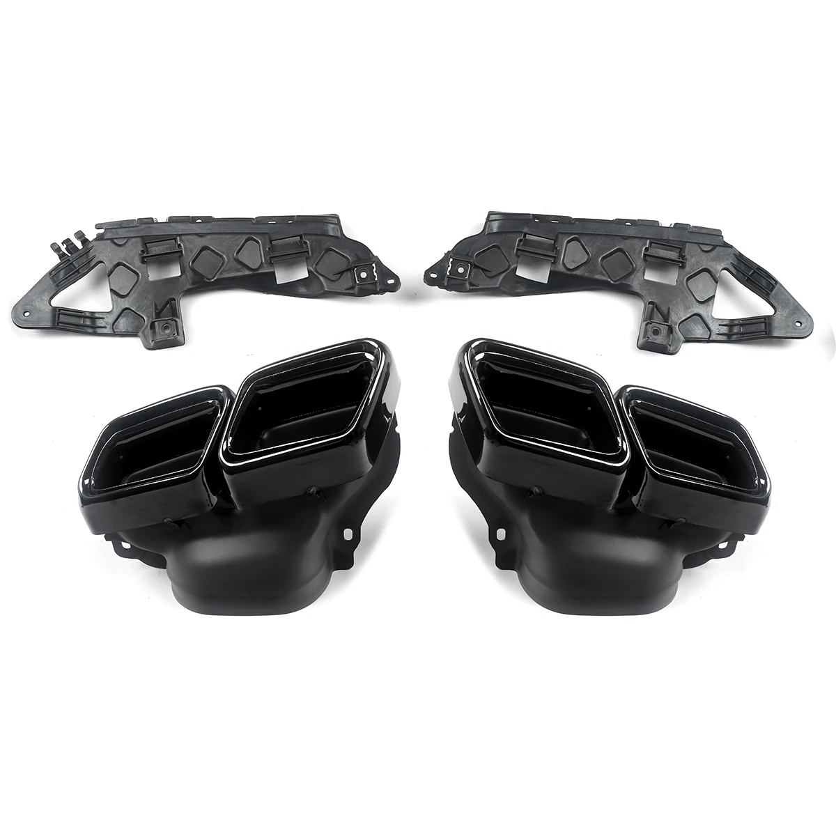 E63 Look for Mercedes-Benz W212 Sedan E63 2014 2015 E63 E200 E250 E300 E350 E400 E500 E550 Rear Bumper Diffuser+ Tailpipes view 6