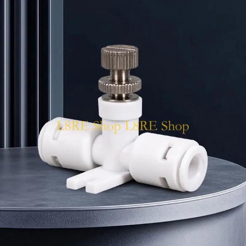 L8RE 2 Pieces 1/4 Inch Hose Reverse Water Speed Controller with Lock and Stable Base Waterflow Control Valves