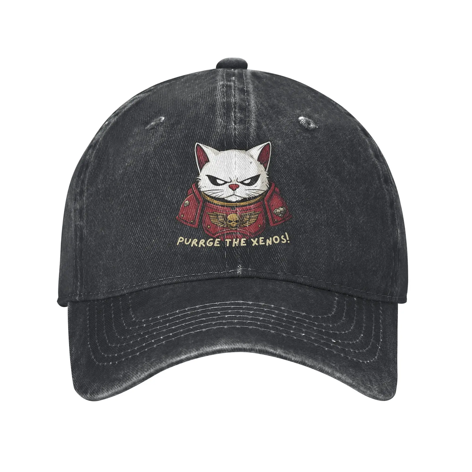 Purrge the Xenos Sun Baseball Cap Warhammered Game Fashion Men Women Washed Trucker Hat High Quality Print Gym Snapback Cap