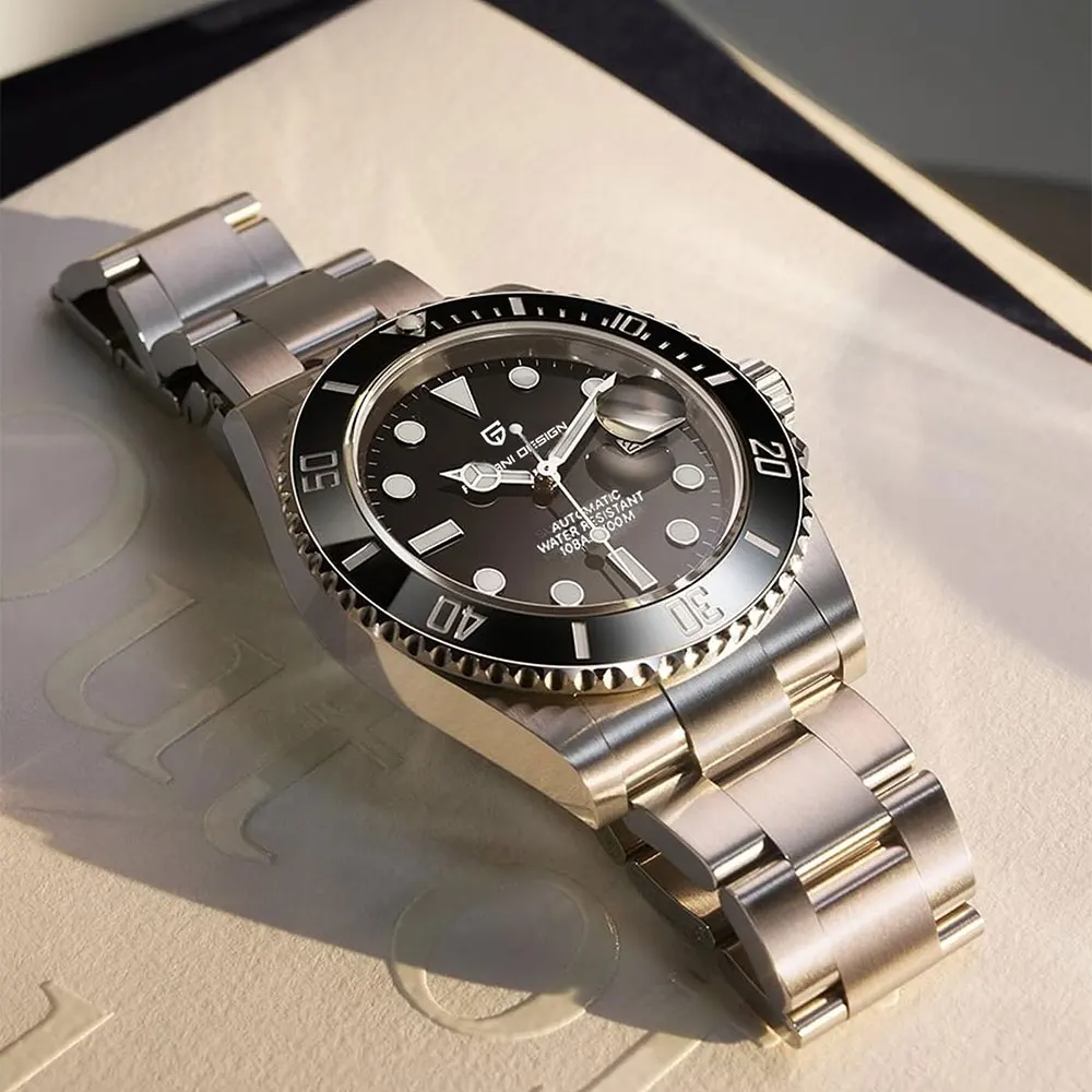 

Часы для дайвинга 43 мм PAGANI DESIGN, автоматические часы, мужские механические наручные часы, топовый бренд, из нержавеющей стали, водонепроницаемые до 100 м, мужские часы