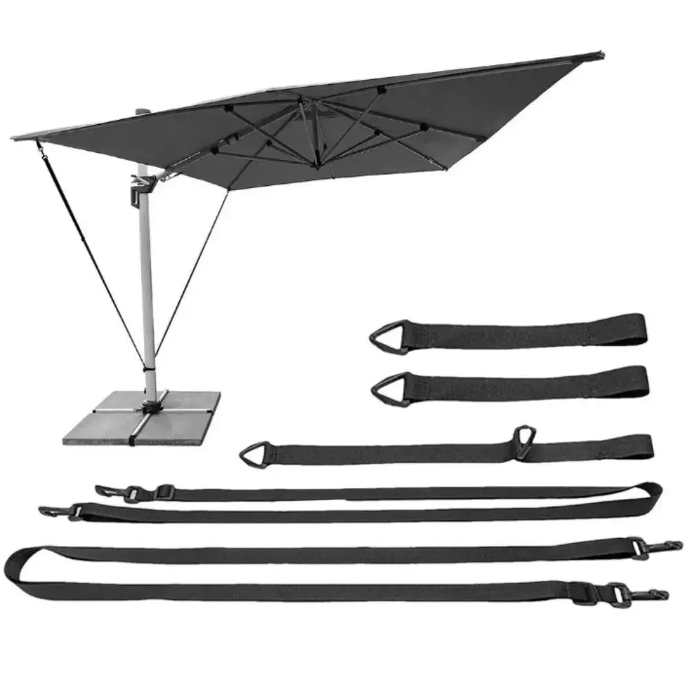 Adjustable Hooks Umbrella Fixing Straps Quick Installation Weatherproof Wind Protection Strap 5 Pack Windproof Fixed Strap