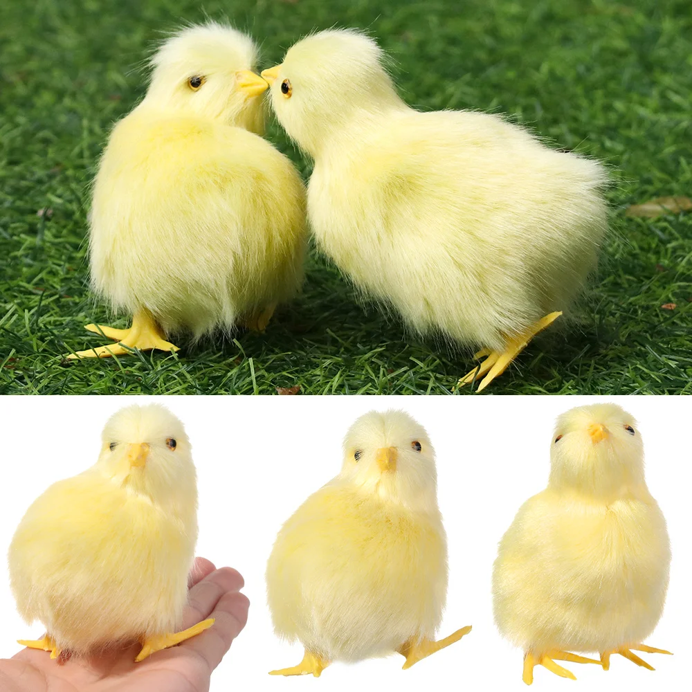 

Photography Prop Scene Model Home Decoration Easter Chick Simulation Furry Chicken Lifelike Bird