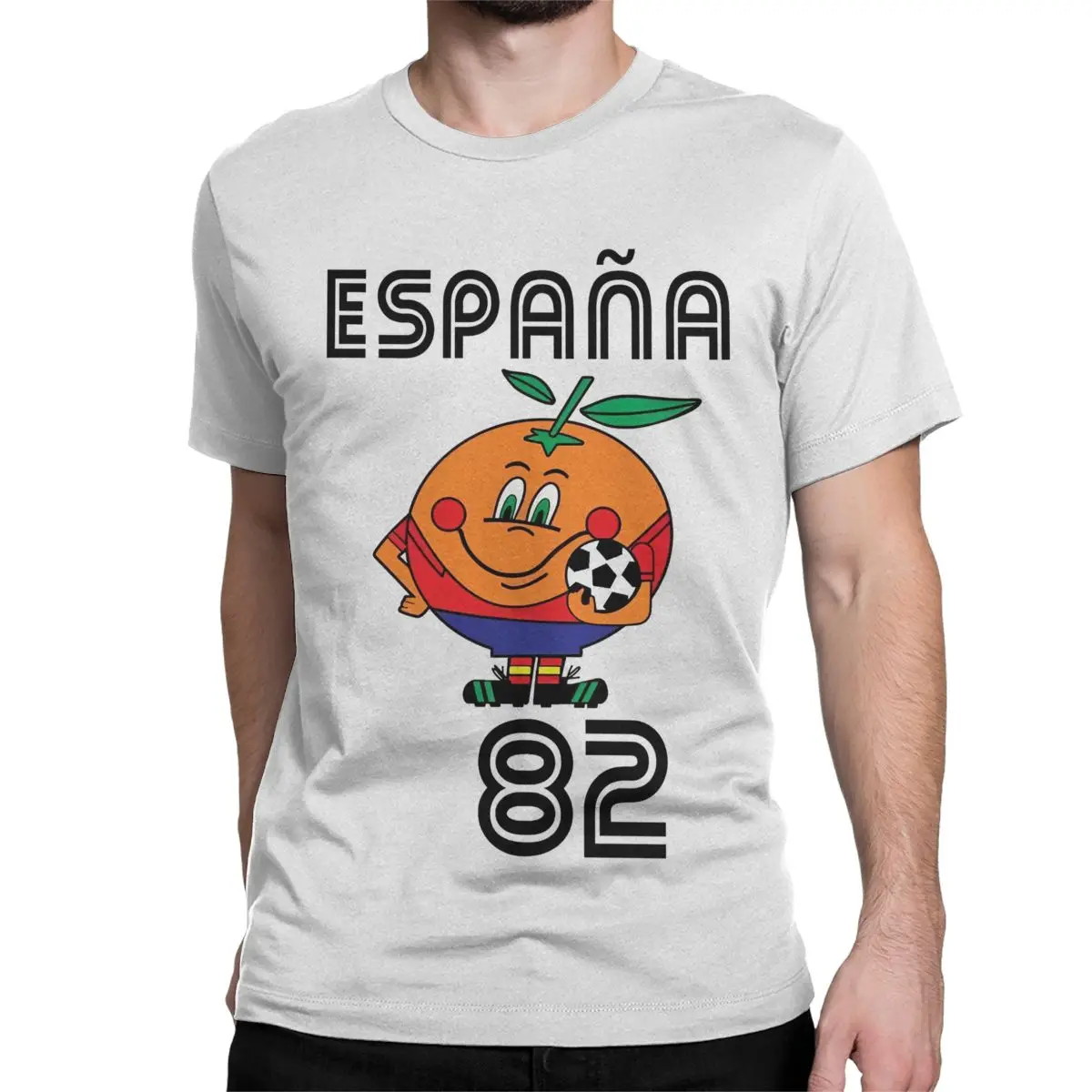 Naranjito T Shirt Men Women's Cotton T-Shirt Crewneck Espana 82 Spain Mascot 1982 Soccer Football Tee Shirt Clothing Plus Size