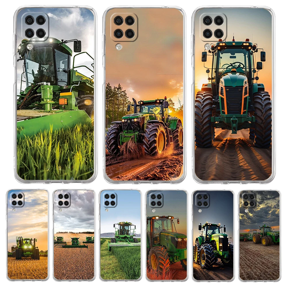 Farm Vehicle Tractor Phone Case for Samsung A13 A15 A25 A35 A51 A55 A71 A21S A11 A31 A52 A41 A23 A53 A73 A32 5G A03S A05s Cover