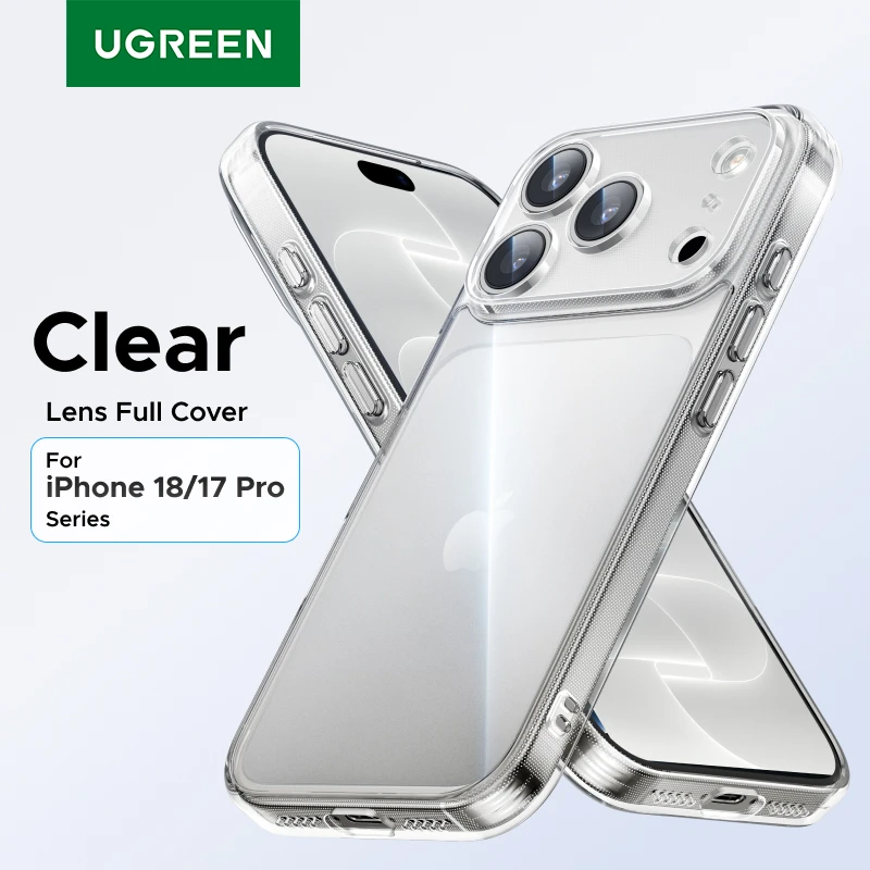 Clear shockproof phone case for iPhone 17 Pro and 18 Pro